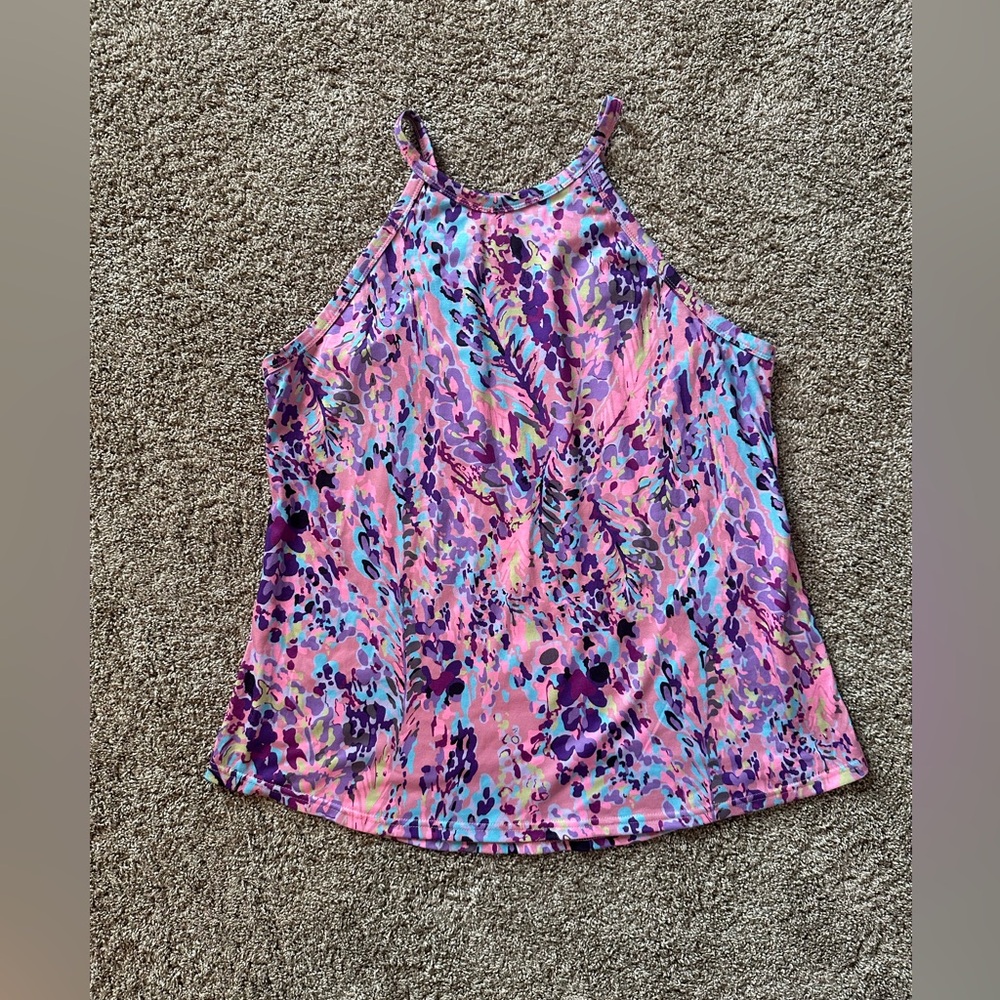 Women’s Highneck Colorful Tank Top